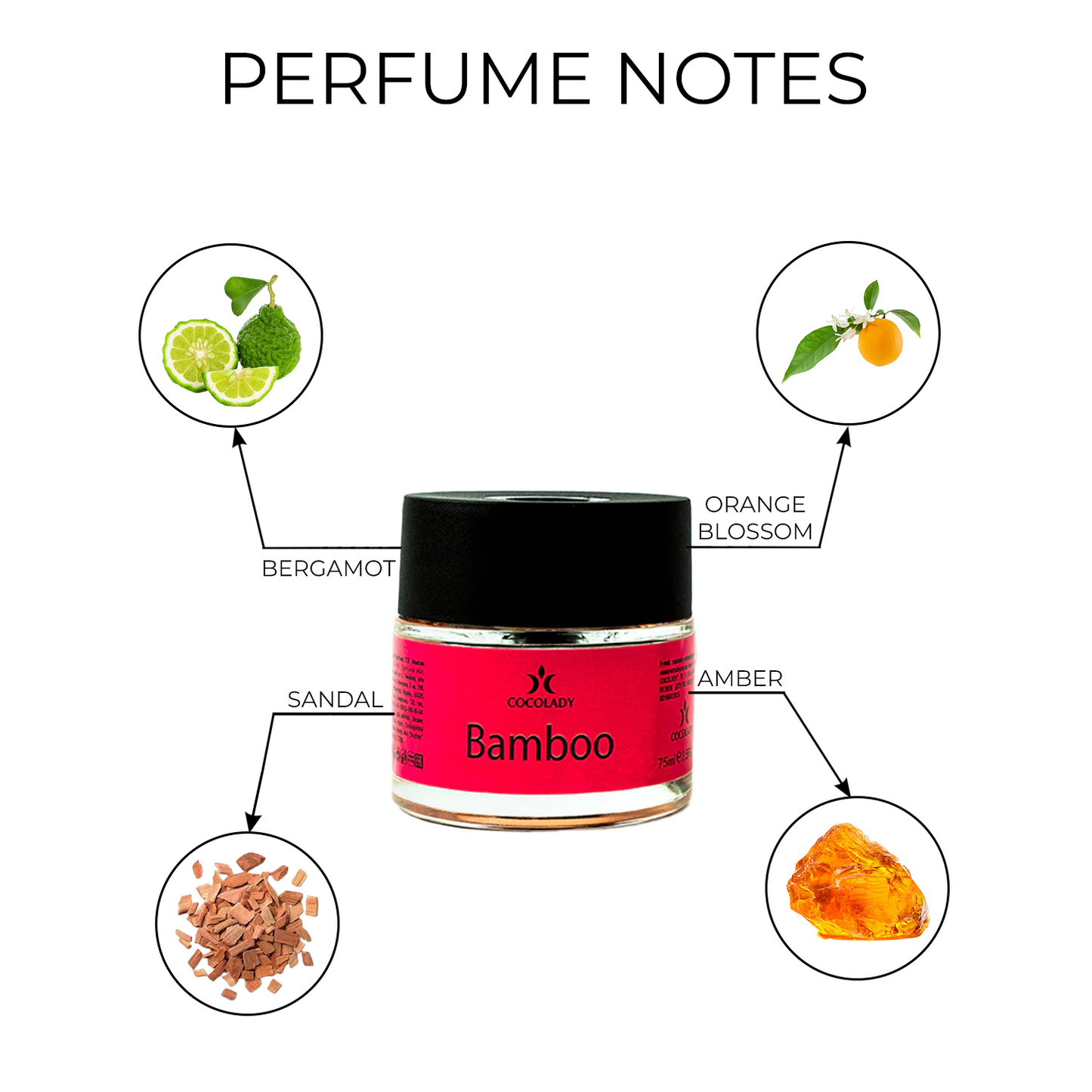 COCOLADY BAMBOO UNIQUE PERFUME DIFFUSER 2.5 oz