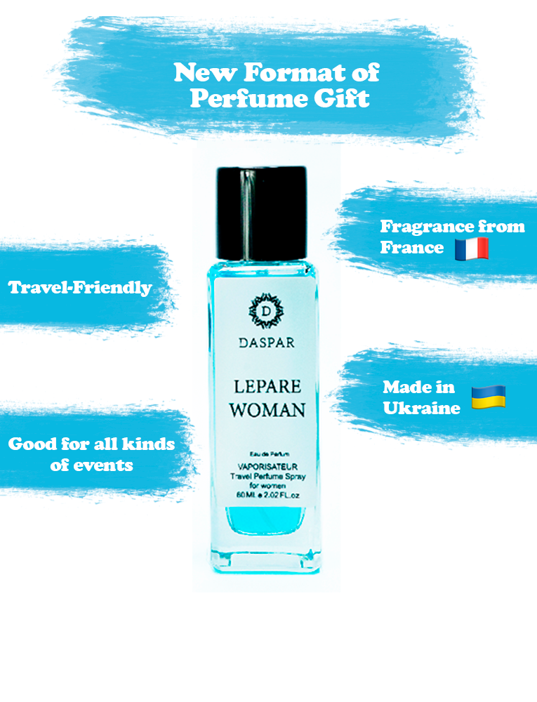 DASPAR LEPARE FOR WOMEN TRAVEL BAG PERFUME SPRAY 2.02 OZ