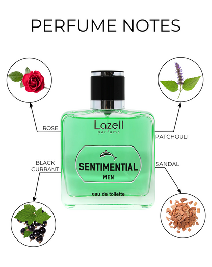 LAZELL SENTIMENTIAL MEN EDT 3.4 OZ