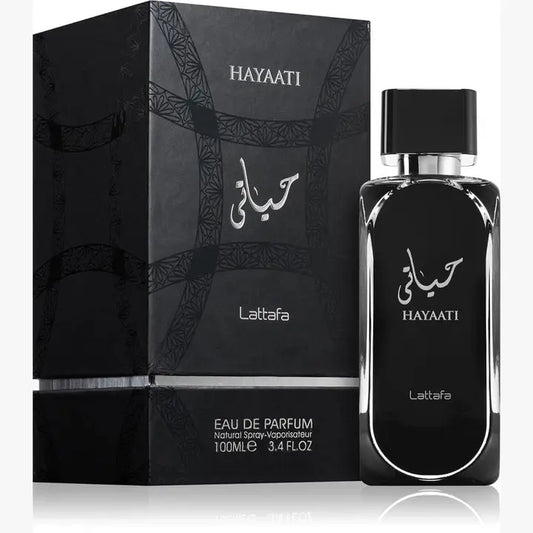 Lattafa Hayaati Black 3.4 oz/100 ml Eau de Parfum — Unisex 