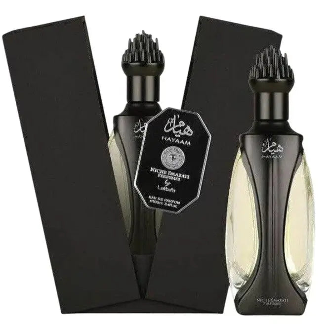 Lattafa Hayaam Niche Emarati 3.4 oz EDP – Amber Woody Unisex