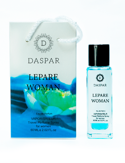 DASPAR LEPARE FOR WOMEN TRAVEL BAG PERFUME SPRAY 2.02 OZ