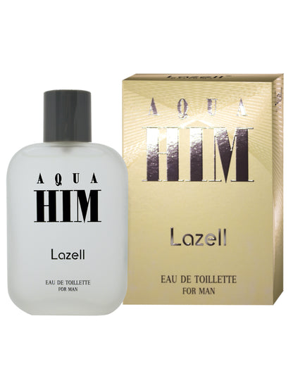 LAZELL AQUA HIM MEN EDT 3.4 OZ